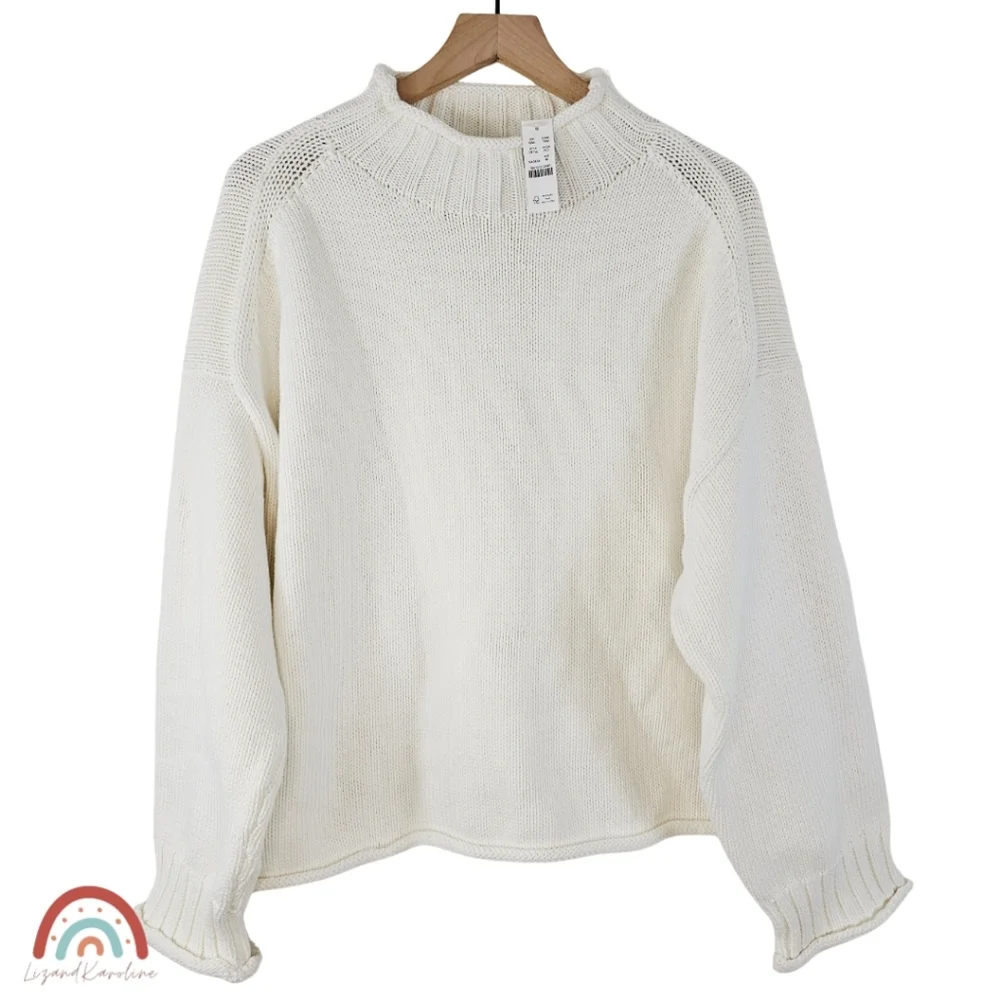 New! J. Crew 2025 Rollneck Sweater Ivory M - Picture 6 of 16